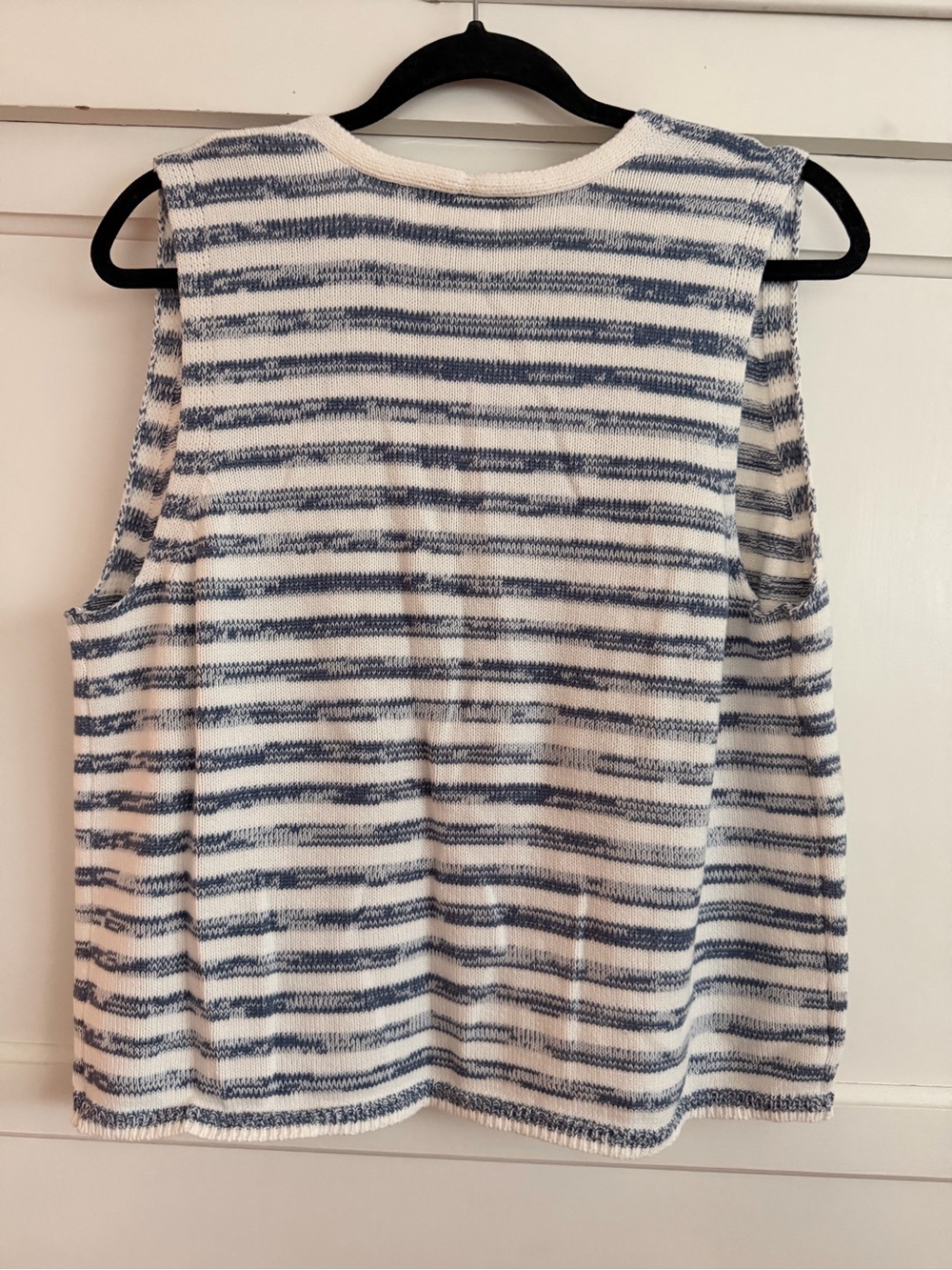 Button Front Stripe Sweater Vest Tank - Picture 5 of 5